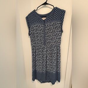 LOFT Blue Patterned Women's Top